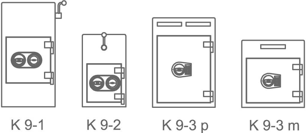 Deposit Safes K9 Series Safes Sketches