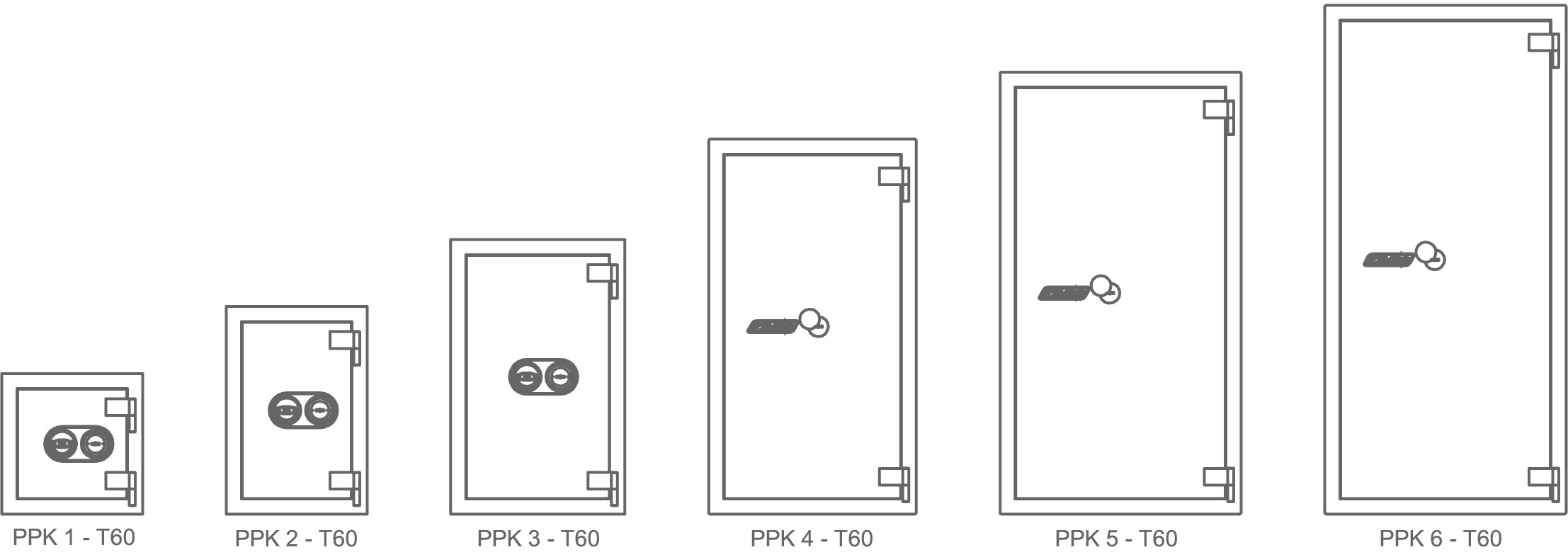 Fireproof Safes - PPK T60 Series Sketches